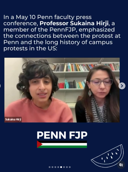 Image of Huda Fakhreddine and Sukaina Hirji speaking for FSJP