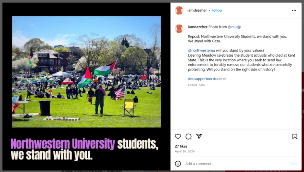 Image of a social media post by Daisy Hernandez