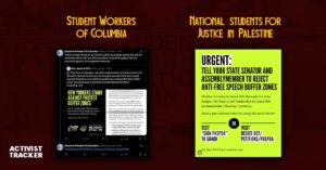 Two Student organization on university campus who do not support buffer zones.
