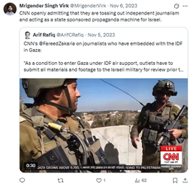 Screenshot of a post by Mrigender Singh Virk about antisemitic theories