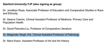 Screenshot of Mrigender Singh Virk signature as part of FJP