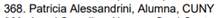 Signature of Patricia Alessandrini on an anti-israel BDS petition
