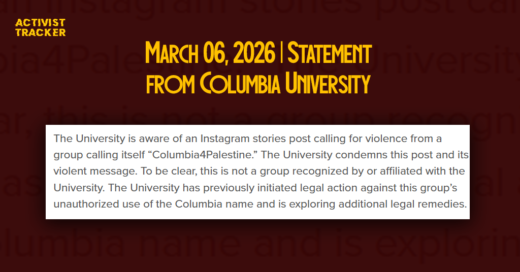Columbia University Statement regarding CUAD
