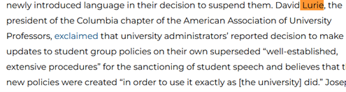 Screenshot showing a quote from David Lurie and CAIR