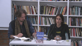 Image of Yasmin Khayyat and her husband discussing an anti-Israel book