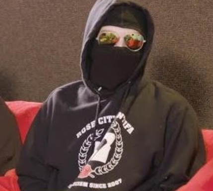 Image of an Antifa protester