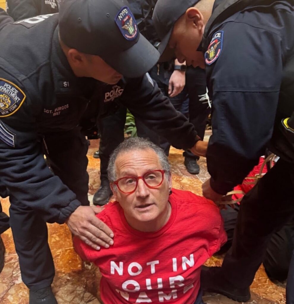 Image of Josh Dubnau arrest at Trump Tower