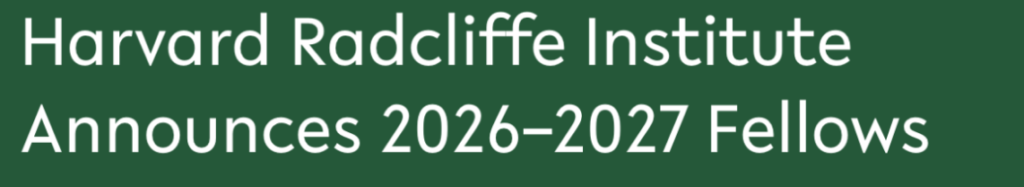 Image of text describing Harvard's Radcliffe Fellows