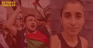 Image of campus activists Sukaina Hirji and Mahmoud Khalil