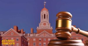 Image of a Harvard building with a gavel