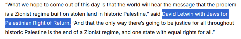 David Letwin anti-Zionist quote
