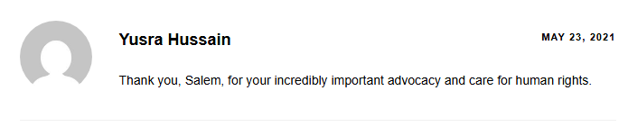 Yusra Hussain comment anti-Israel petition